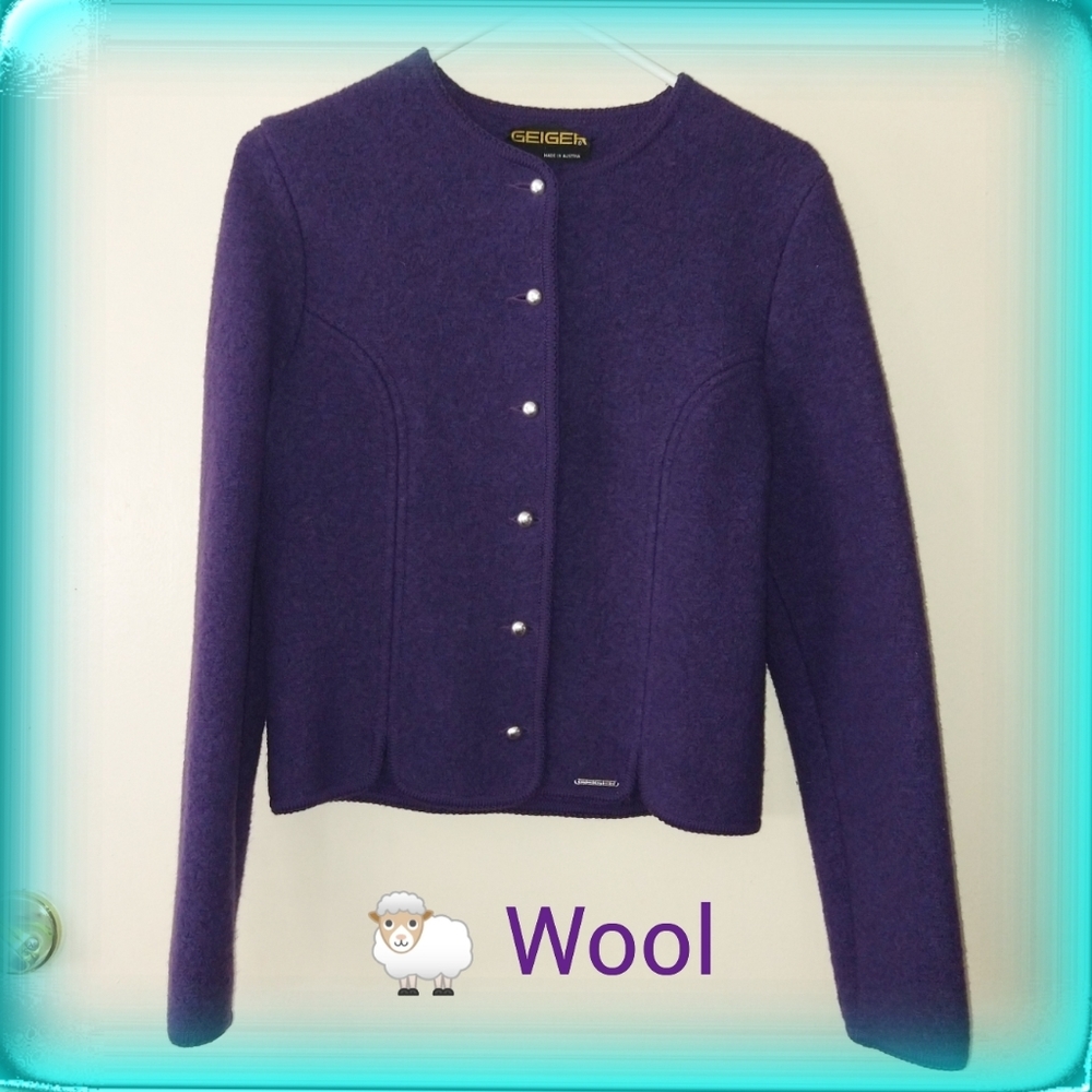 Kurt Geiger Eggplant Purple Sweater 100% wool